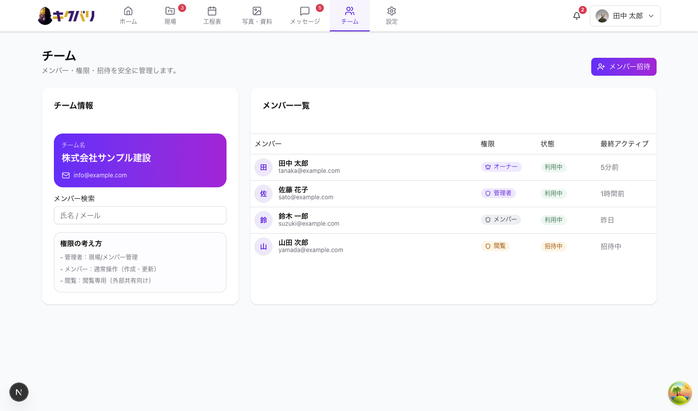 チーム管理