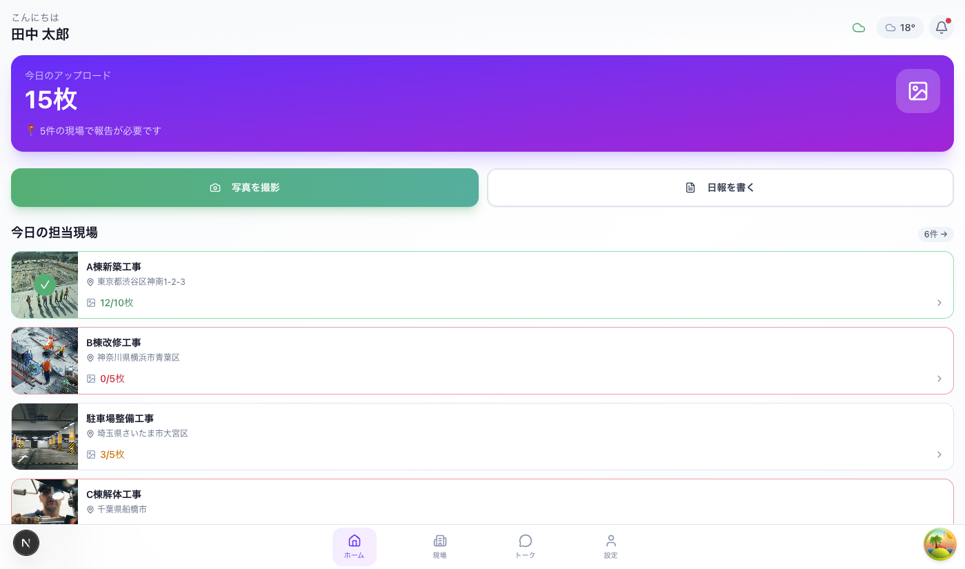 写真撮影・自動振り分け